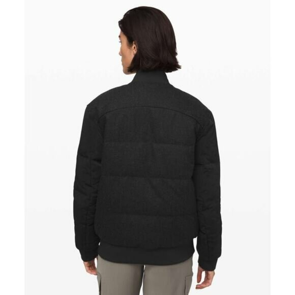 Lululemon Roam Far Reversible Wool Bomber Jacket Heather Gray/‎ Black Size 4 - Picture 5 of 12